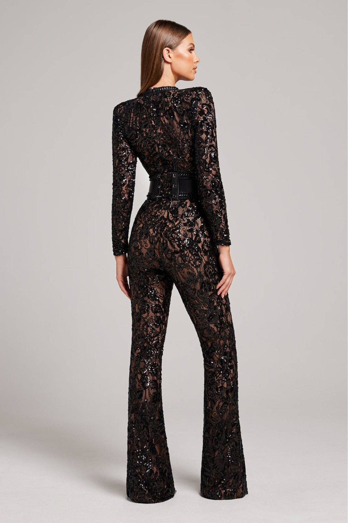 GLITTER LACE JUMPSUIT