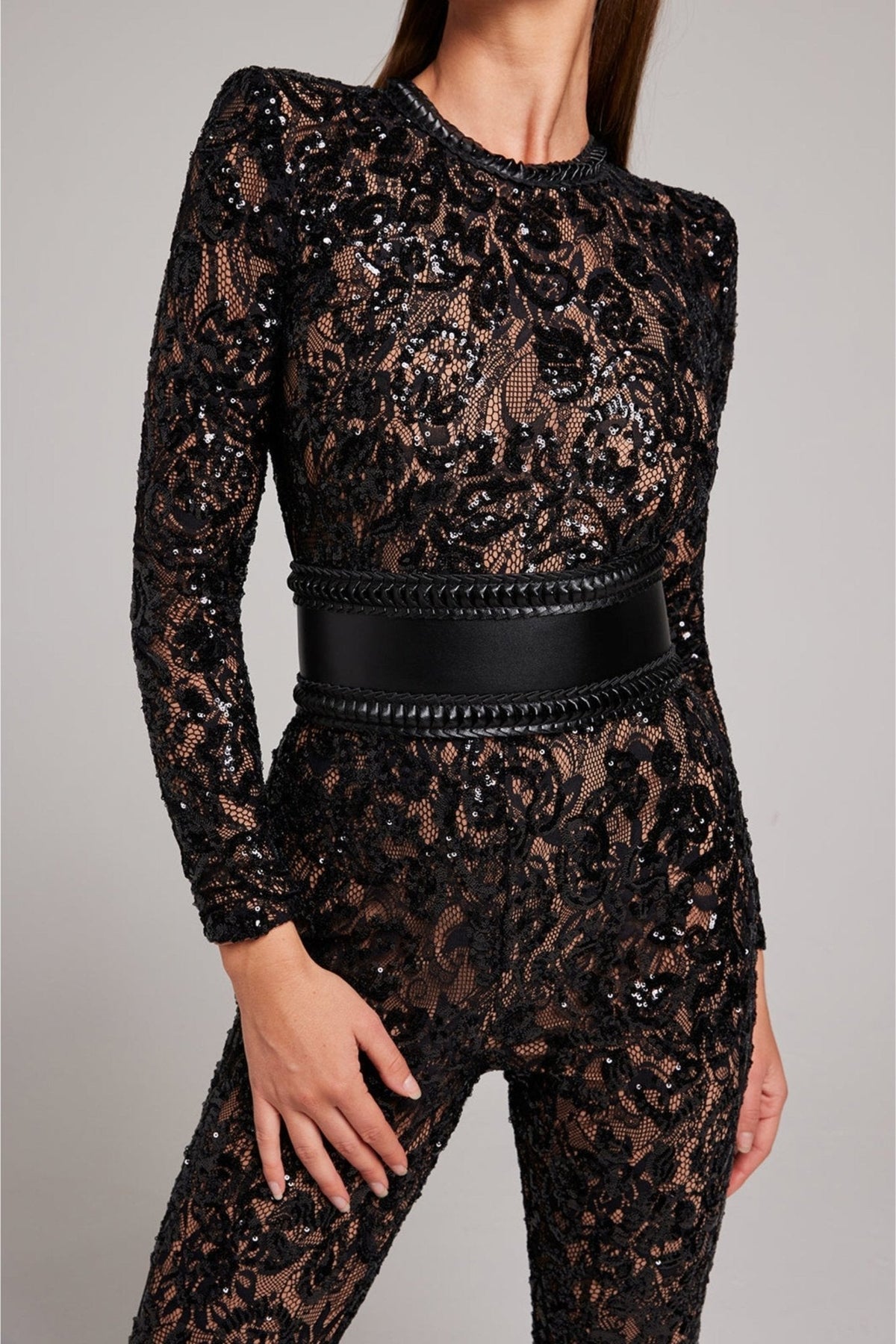 GLITTER LACE JUMPSUIT