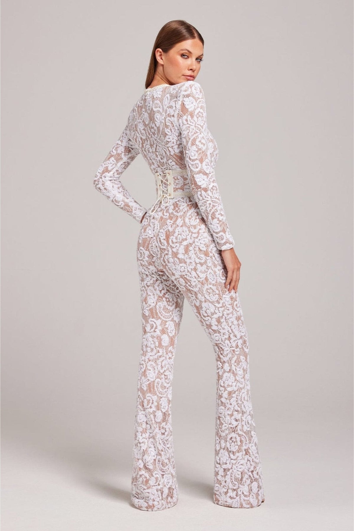 GLITTER LACE JUMPSUIT