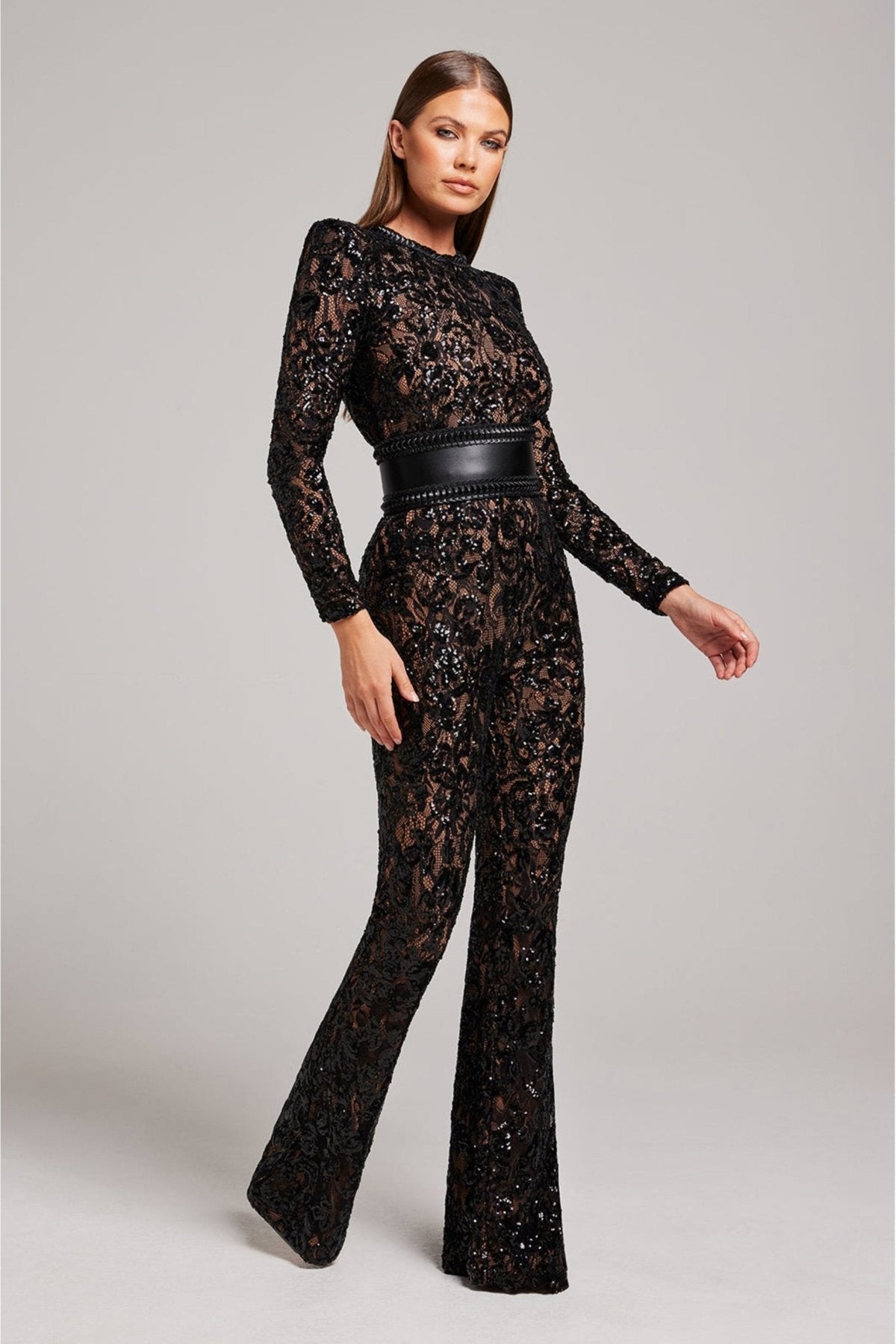 GLITTER LACE JUMPSUIT